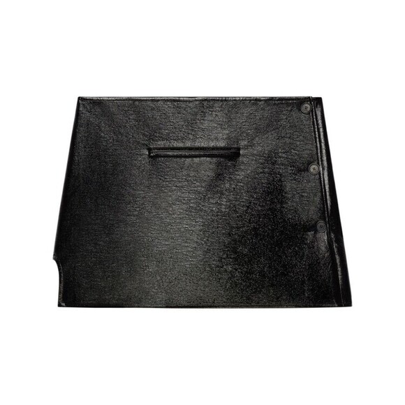 Courrèges Mid-Rise Black Cotton Blend Skirt - NWT
